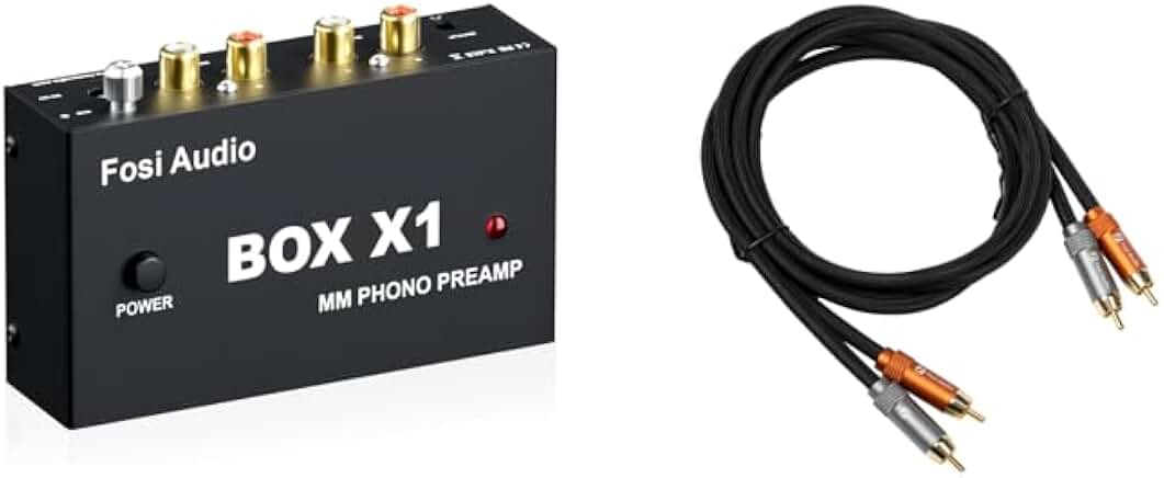 2RCA to 2RCA Cable and Phono Preamp for Turntable