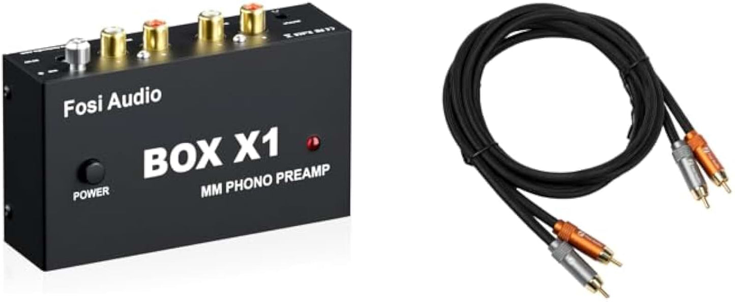2RCA to 2RCA Cable and Phono Preamp for Turntable