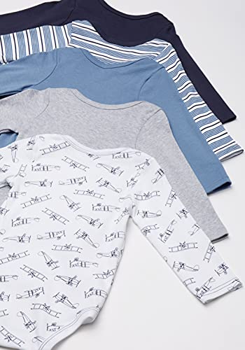 Uni   Cotton Long-Sleeve Bodysuits Aviation, 0-3 Months