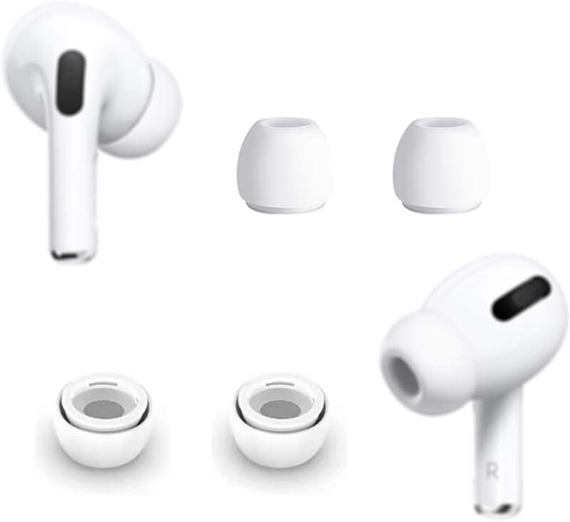Two Pairs of Small Silicone Ear Tips for Earbuds