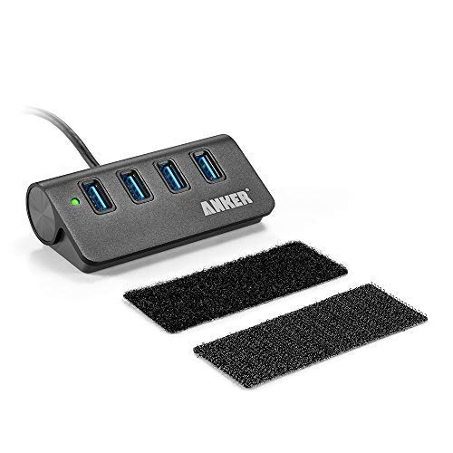 4-Port USB 3.0 Unibody Aluminum Portable Data Hub with 2ft USB 3.0 Cable for Macbook, Mac Pro / mini, iMac, XPS, Surface Pro, Notebook PC, USB Flash Drives, Mobile HDD and More