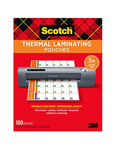 Thermal Laminating Pouches 8.9 x 11.4 Inches 100 Pack
