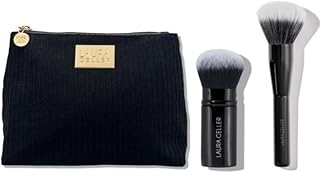 Corduroy Makeup Bag and 2-Piece Brush Set