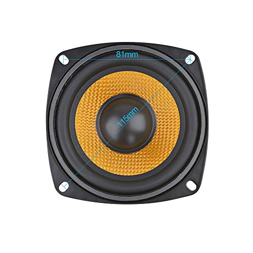 '-SPEAKER, 1Pc 4Inch Audio Portable Speaker 4 Ohm 15W Bass Speaker DIY Professional Multimedia Subwoofer Speakers For Sound System (Size : 4Inch)