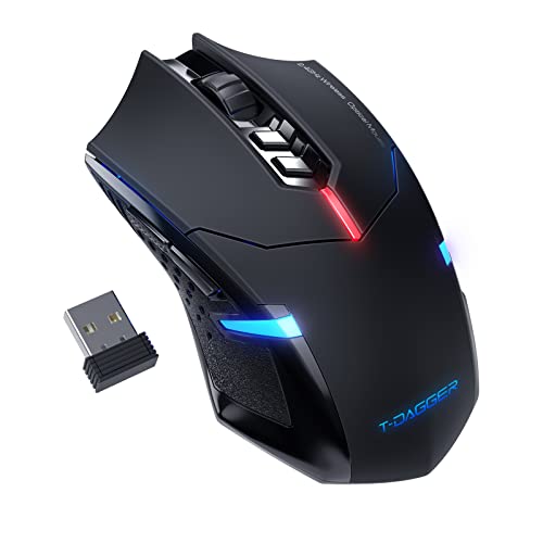 Wireless gaming mouse with LED backlight and 7 silent buttons