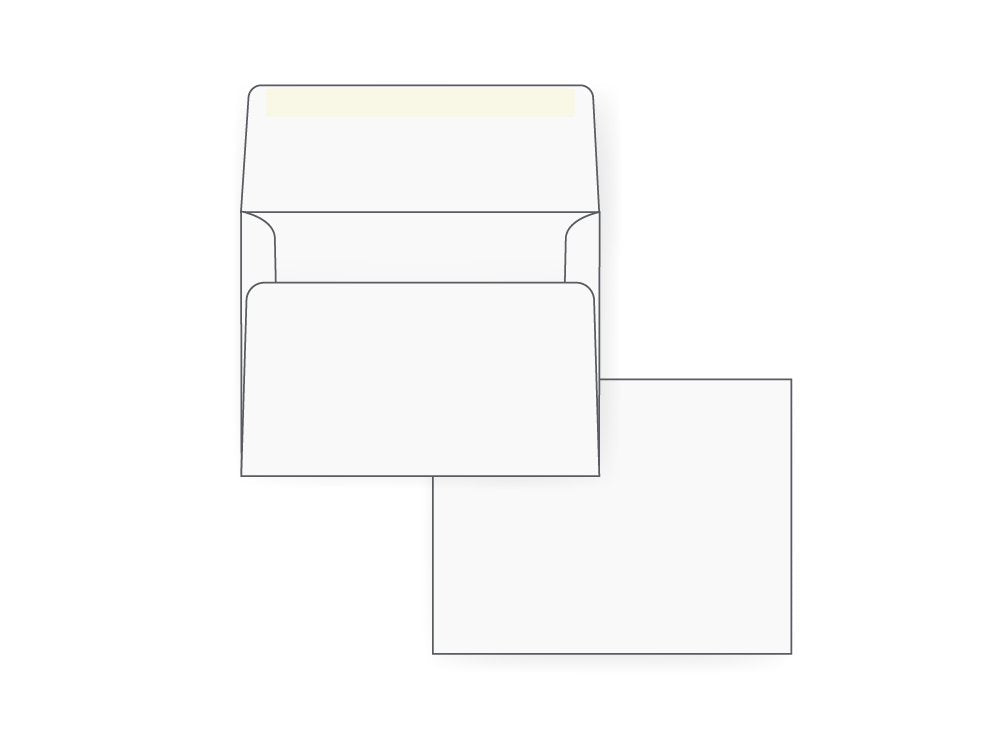 Bright White Invitation Envelopes, 4 3/8 x 5 3/4, 1000 Pack