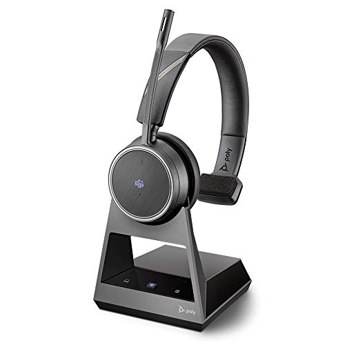 '-Voyager 4210 Office-Single On-Ear(Mono) Headset -2-Way Base - USB C- Noise Canceling-Connects to Deskphone/PC Mac-Works with Teams (), Zoom