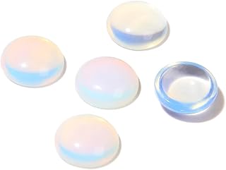 20pcs 16mm Natural Stone Semicircle Cabochons for Jewelry