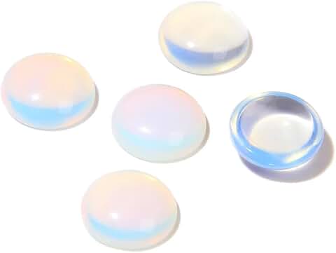 20pcs 16mm Natural Stone Semicircle Cabochons for Jewelry