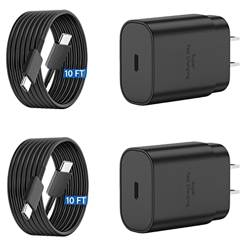 Super Fast 25W USB-C Charger with 10FT Cable for Android Phones