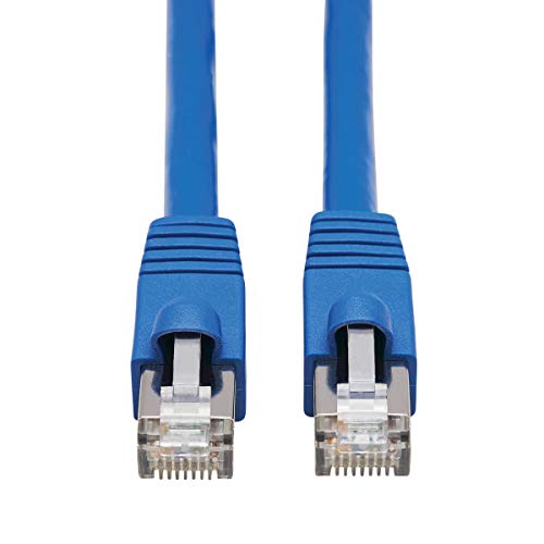 Cat6a 10G Ethernet Cable, PoE, CMR-LP, Snagless F/UTP Network Patch Cable (RJ45 M/M), Blue, 50 ft. (N261P-050-BL)