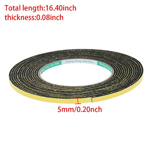 1 Roll Door Weather Stripping Insulation 16.4 Feet, 0.2inch W * 0.08inch THK Weather Stripping Insulation for Door Seal Window Foam Insulation Tape