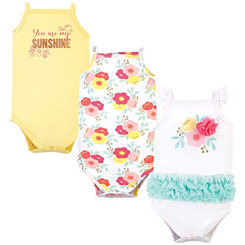 Uni  Baby Cotton Bodysuits, Sunshine, 3-6 Months