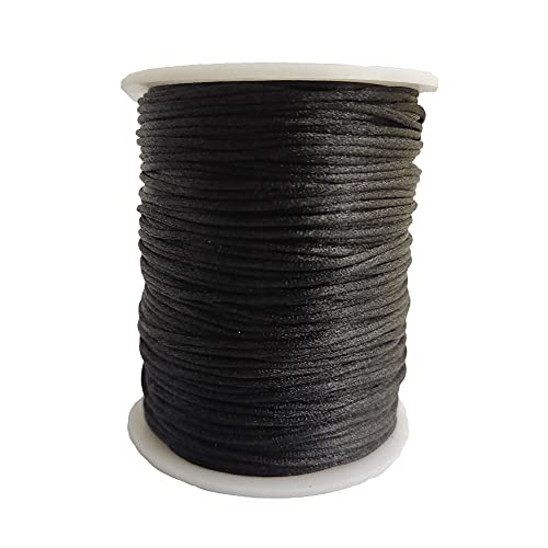 1.5mm Nylon Beading Cord for Jewelry Making 109 Yards Black