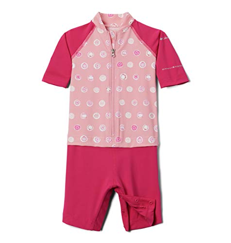 Kid's Sandy Shores Sunguard Suit Shirt, Pink Orchid Polka Pets, 6/12