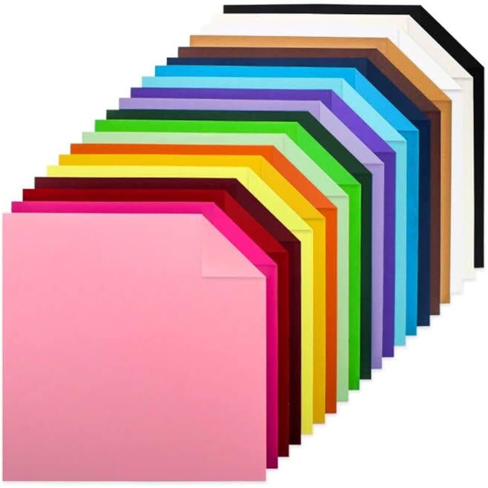 60 Sheets of 12x12 Colored Cardstock Paper, 250 gsm