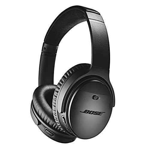QuietComfort 35 (Series II) Wireless Headphones, Noise Cancelling, Voice Control - Black - Worldwide Version (Renewed)