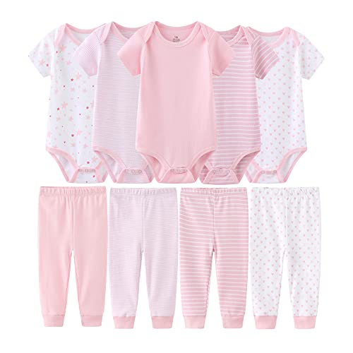 Baby Bodysuits Short Sleeve baby clothes Baby Pants Trousers for Baby Boys and Girls