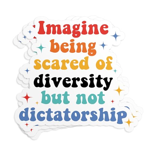 3-Pack Diversity and Dictatorship Stickers, 2 Inches