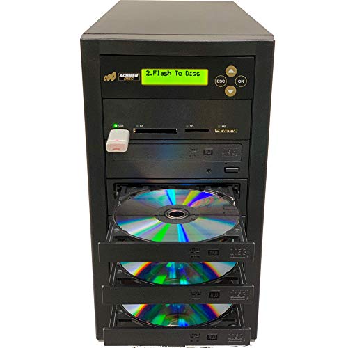 1 to 2 Multimedia Backup Duplicator - CF SD MS USB Flash Media Memory Card to DVD CD & Multiple Discs Copier Machine Unit (Standalone Audio Video Copy Tower, Duplication Device)