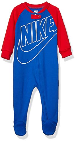 Baby Sportswear Graphic Footed Coverall, Game Royal/Red, 0/3M