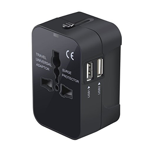 Travel Adapter with Dual USB Ports for USA EU UK AUS