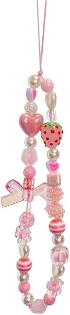Colorful Beaded Butterfly Cell Phone Lanyard Charm