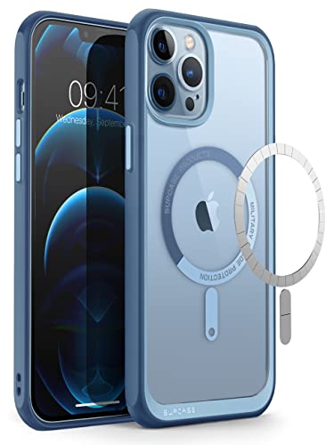 Unicorn Beetle Mag Series Case for iPhone 13 Pro Max (2021 Release) 6.7 Inch, Premium Hybrid Protective Clear Case Compatible with MagSafe (Azure)