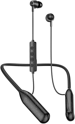 Lightweight Neckband Bluetooth Headphones with 200-Hour Battery