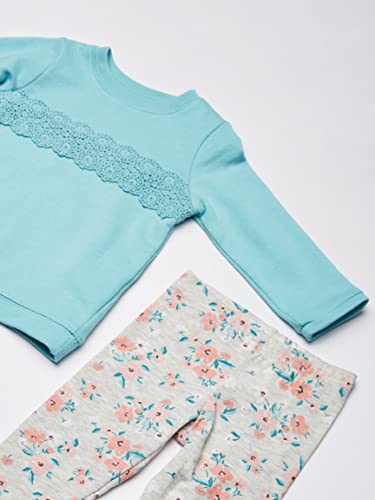 Baby Girls' 2 Pc Playwear Sets, Turquoise, 3M