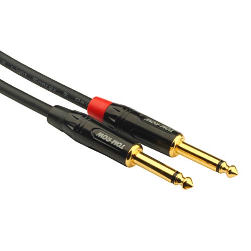 1/8 TRS Jack to Dual 1/4 TS Mono Stereo Y-Splitter Cable 3.5mm Aux to 6.35mm Breakout Path Cords Compatible for iPhone, iPod, Laptop, MP4, Speakers and Home Stereo Systems - 10 feet