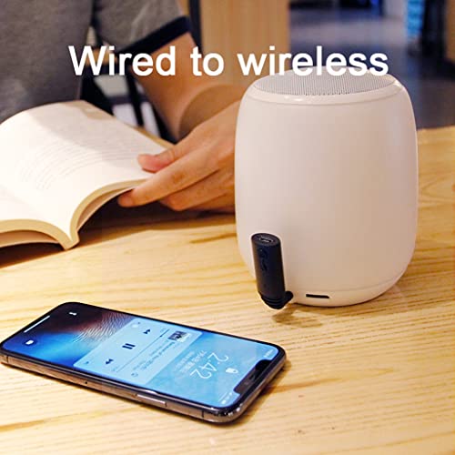 Bluetooth Receiver Transmitter 3.5mm 5.0 Music Adapter Headphone Speaker Wireless Audio TV (Color : As Shown, Size : One Size)