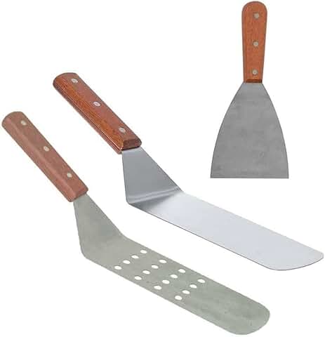 3-Piece Stainless Steel Griddle Utensil Set