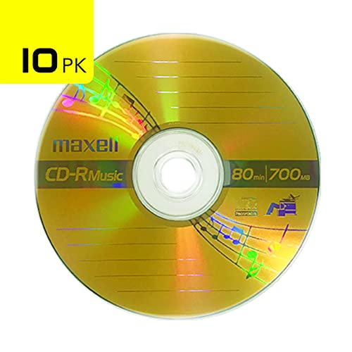 1-Time Recording Recordable CD (Audio Only) 700mb/80 Min 10 Pack Slim Jewel