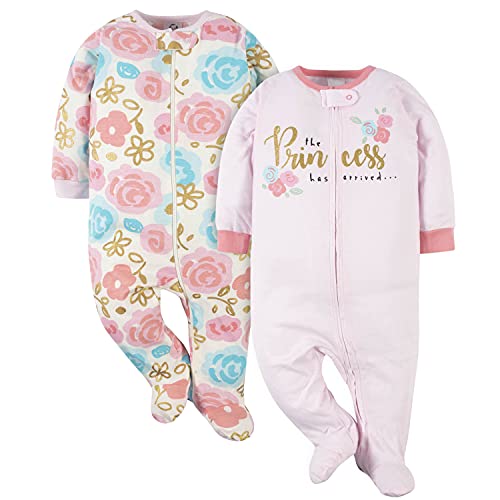 Baby Girls' 2-Pack Sleep 'N Play, Princess Pink, 3-6 Months