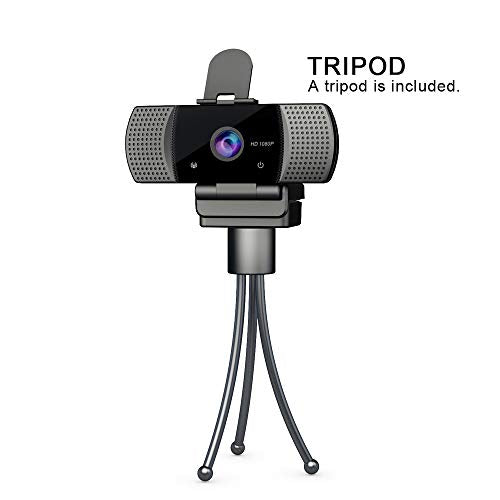 1080P Webcam with Microphone&Cover, USB 2.0 Desktop Laptop Computer Web Camera with Auto Light Correction, Plug and Play,for Video Streaming, Conference, Gaming, Online Classes