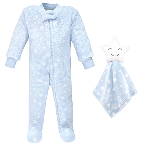 Flannel Plush Sleep and Play and Security Toy, Boy Star, 0-3 Months
