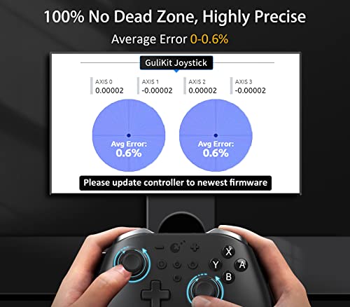 (No Stick Drift) KingKong 2 Pro Wireless Controller for Nintendo Switch, First Bluetooth Controller with Hall Effect Sensing Joystick, No Deadzone, Auto Pilot Gaming, Motion Sense[New Patent]