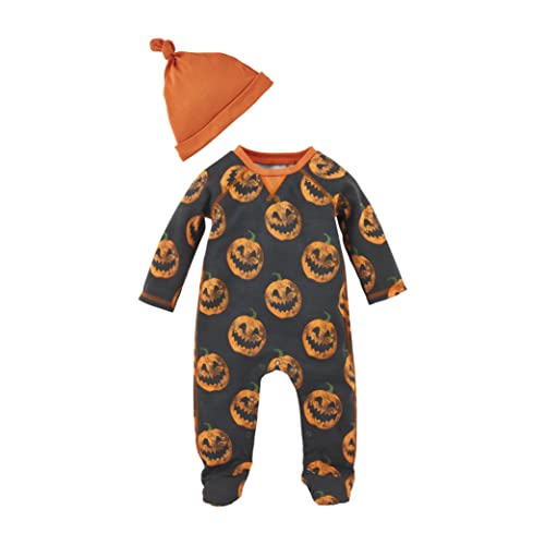 Boys   Sleeper and Hat Set, Pumpkin, 3 Months 6 Months