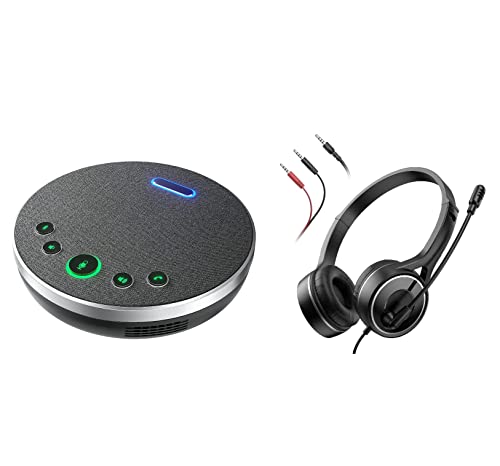 Bluetooth Speakerphone & Headset with Microphone 3.5mm with Y-Adapter