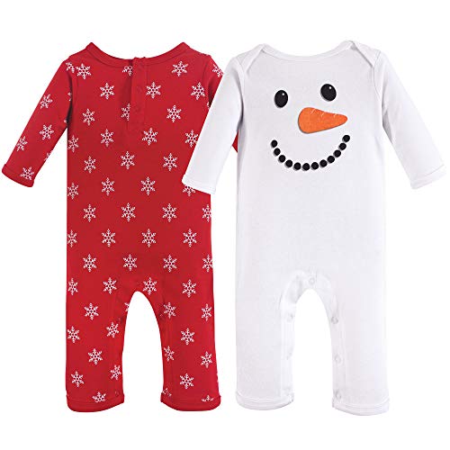 Unisex  Cotton Coveralls Snowman, 0-3 Months