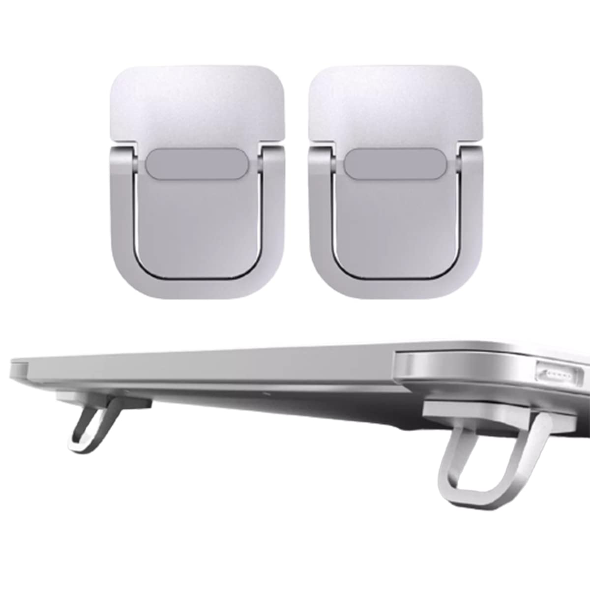 2-Pack Adjustable Aluminum Laptop Stand for Desk