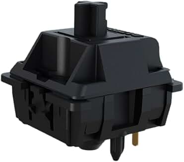 Pre-lubed Black Linear Keyboard Switches, 55gf, 108 pcs