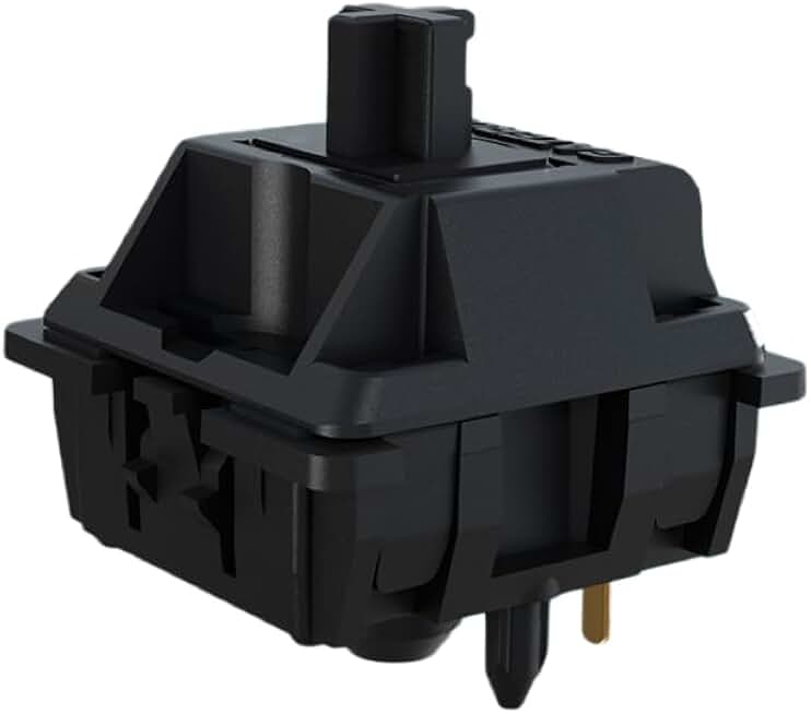 Pre-lubed Black Linear Keyboard Switches, 55gf, 108 pcs