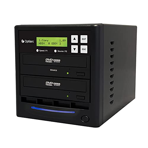 1 to 1 24X Burner M-Disc Support CD DVD Duplicator - Standalone Copier Duplication Tower OPT-S1T-DVD-BK