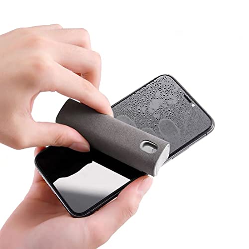 Touchscreen Mist Cleaner, Screen Cleaner, for All Phones, Laptop and Tablet Screens,Two in One Spray and Microfiber Cloth (Grey)
