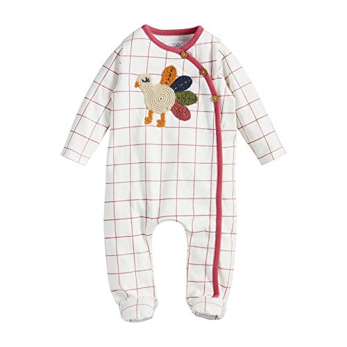 Baby Crochet Turkey Girl Sleeper, Pink, 0-3 Months