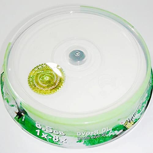 10 Pieces A+ Quality Banana Blank Printable DVD+R DL 8X Dual Layer 8.5GB D9 DVD dl Original Cake Box (Cable Length: 8.5GB)