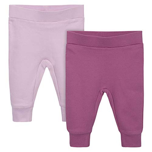 Baby Girls 2-Pack Pants, Pink, 0-3 Months