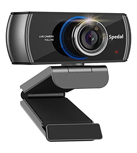 Streaming Webcam with Microphone, Software 1080P Full HD H.264 USB Computer Web Camera for Desktop Laptop Video Calling, Software can Support Windows/Mac OS